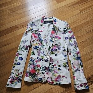 Zara floral blazer